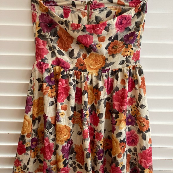 Floral Strapless Dress/Tunic Sz: M - Picture 4 of 6